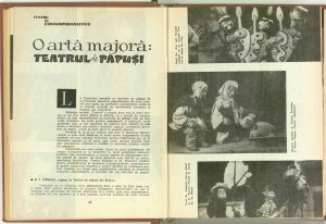 O artă majoră: Teatrul de păpuşi, revista Teatrul nr. 9/1962