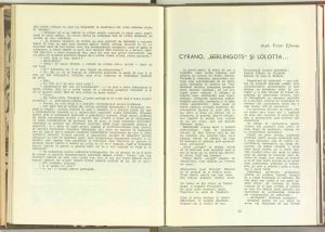 Puţină bibliografie critică, Revista Teatrul, nr. 10/1960