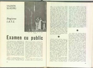 Stagiunea I.A.T.C. - Examen cu public, Revista Teatrul nr.6/1971