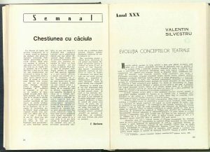 Anul XXX: Evoluţia conceptelor teatrale, Revista Teatrul nr.6/1974