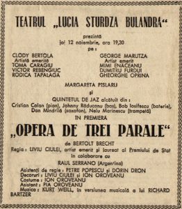 Informatia 07.11.1964 - anunt premiera Opera