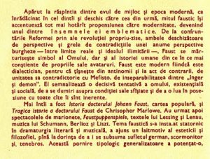 O filieră literară: De la Goethe la Thomas Mann şi Bolgakov, de Ion Ianosi, Variaţiuni pe temă fantastică.