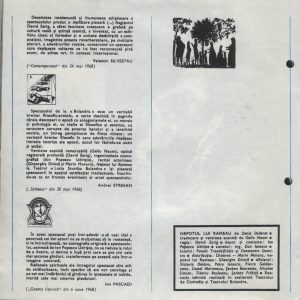 Nepotul lui Rameau, Regia David Esrig, Teatrul Bulandra, 1968, pag. 8