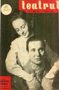 Copertă Revista Teatrul, alături de Radu Beligan, numărul 1, ianuarie 1961. @ www.cimec.ro