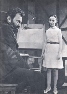 SandaToma-Amza Pellea în Nic Nic de Anca Bursan, regia Gheorghe Panco, Teatrul de Comedie 1968 ©site Teatrul de Comedie