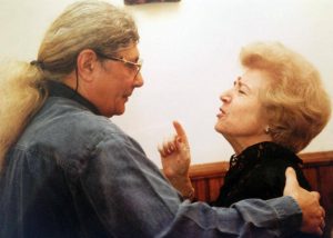 Florian Pittiș împreună cu Sofia Șincan, fosta directoare a Programului 3, 2001 (58 de ani), la aniversarea postului.