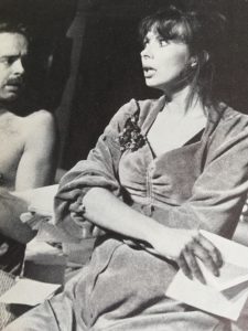 Magda Stief în rolul Casnicei, spectacolul Casa de la graniță, de Slawomir Mrozek, regia Vlad Mugur, Teatrul de Stat Constanța 1973-1977